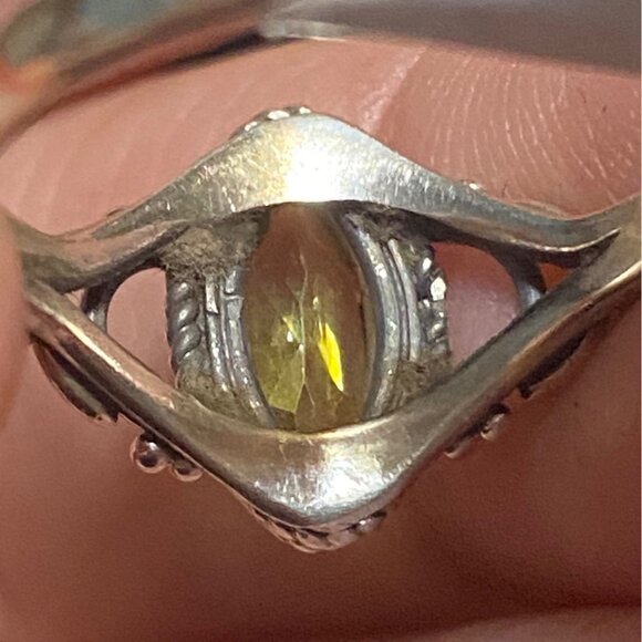 Ring Size 7.5 Tourmaline Green Sterling Silver 925 Women Semi-Precious Stone - Picture 9 of 12